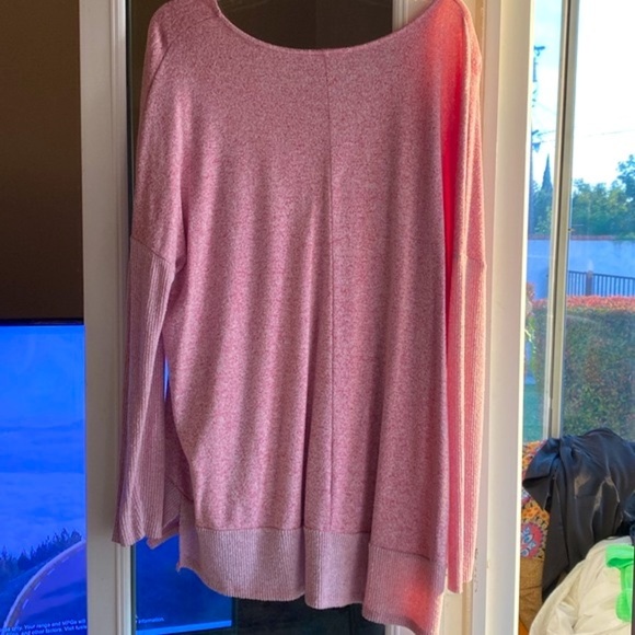 TIME & TRU SWEATER  PINK V NECK Sz XL 16 18 … - Picture 6 of 12